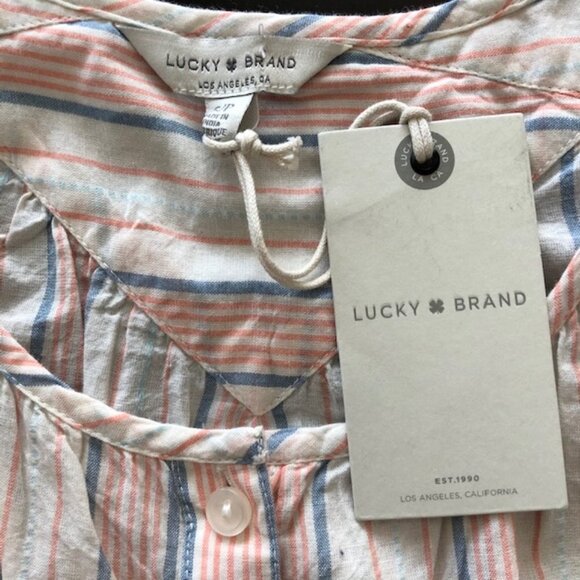 *LUCKY BRAND* Striped Sleeveless Button Down Top Size Small NWT - Picture 7 of 8
